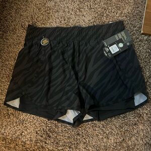Avia Black Athletic Shorts with Reflective Accents